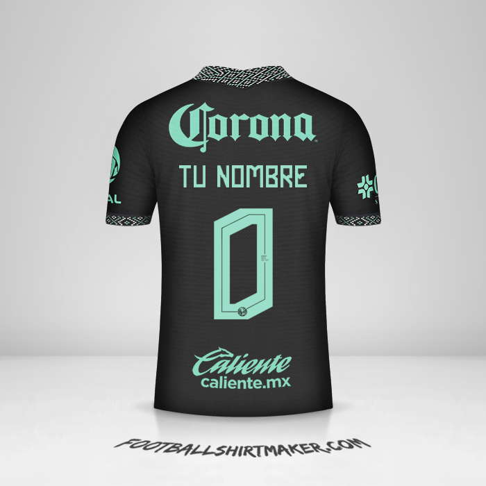 Camiseta Club America 2022 III número 0 tu nombre