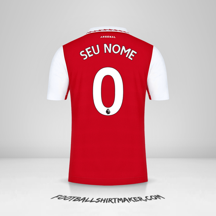 Camisa Arsenal 2022/2023 -  seu nome - 0