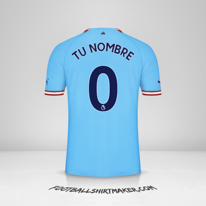 Camiseta Manchester City 2022/2023 -  tu nombre - 0