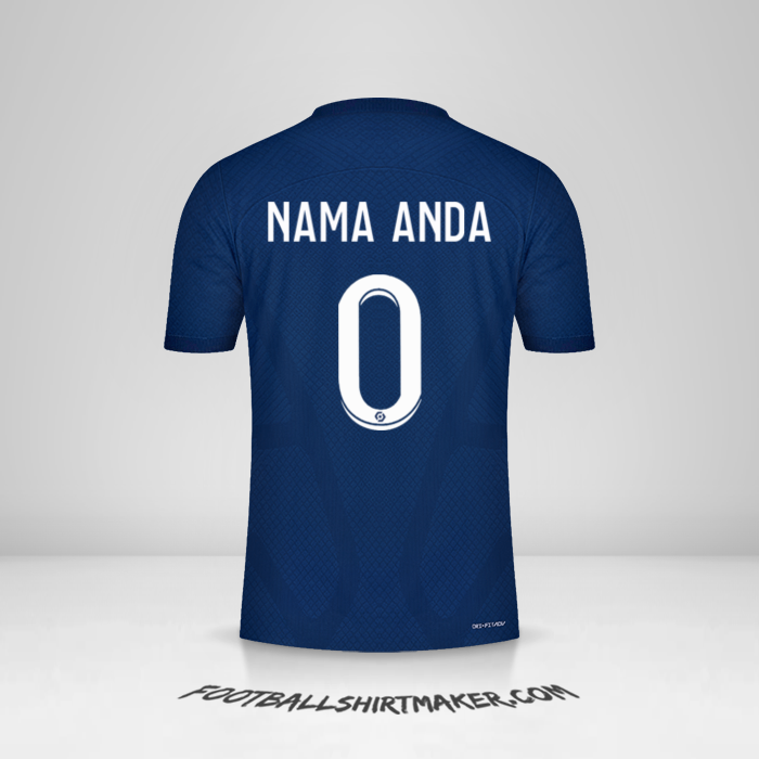 Jersey Paris Saint Germain 2022/2023 -  nama anda - 0