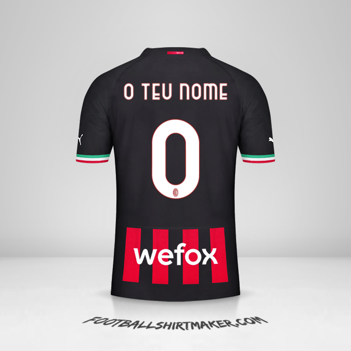 Camisola AC Milan 2022/2023 -  o teu nome - 0