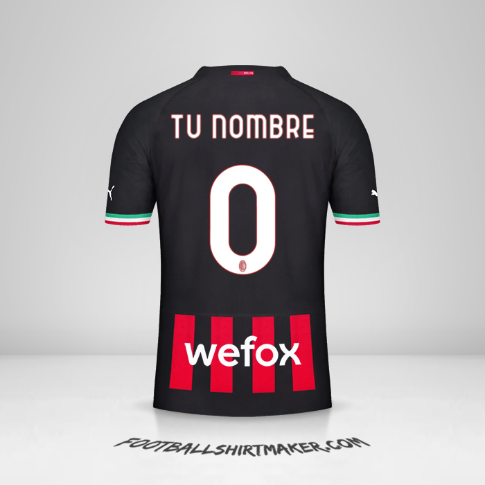 Camiseta AC Milan 2022/2023 -  tu nombre - 0