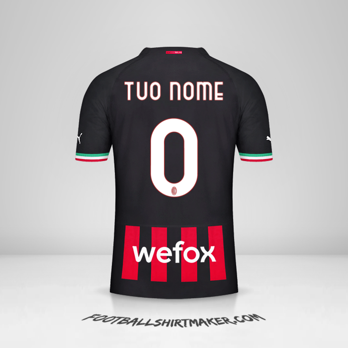 Maglia AC Milan 2022/2023 -  tuo nome - 0