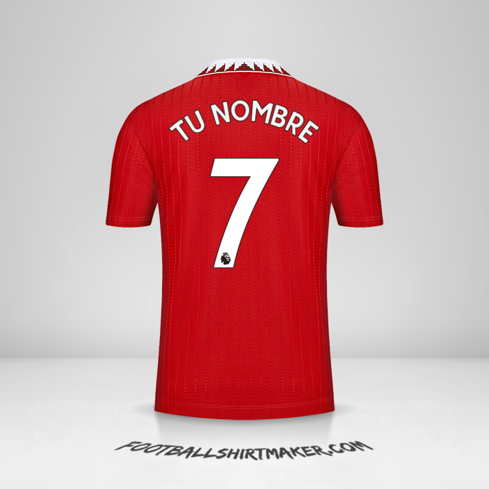 Camiseta Manchester United 2022/2023 número 7 tu nombre