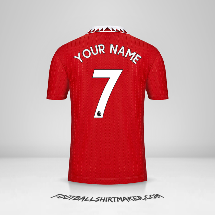 Manchester United 2022 2023 shirt. Create shirt with your name and number