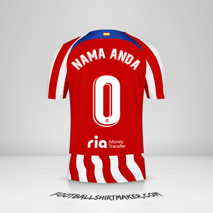 Jersey Atletico Madrid 2022/2023 -  nama anda - 0