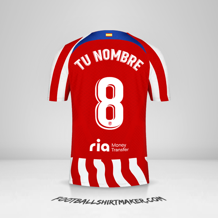 Camiseta Atletico Madrid 2022/2023 número 8 tu nombre