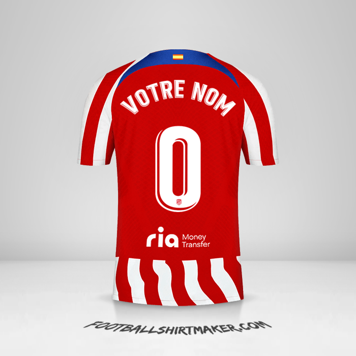 Maillot Atletico Madrid 2022/2023 -  votre nom - 0