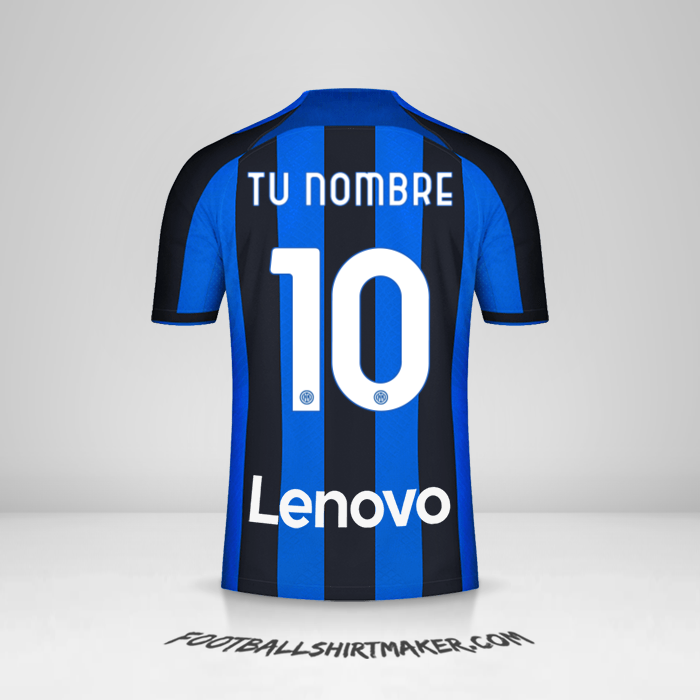 Camiseta Inter 2022/2023 número 10 tu nombre