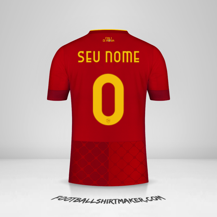 Camisa AS Roma 2022/2023 -  seu nome - 0