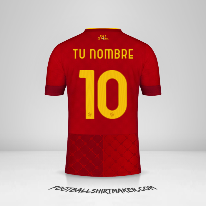 Camiseta AS Roma 2022/2023 número 10 tu nombre