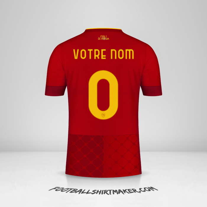 Maillot AS Roma 2022/2023 -  votre nom - 0