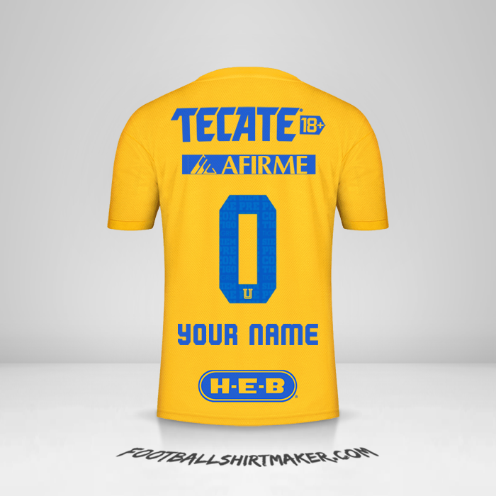 Shirt Tigres UANL 2022/2023 -  your name - 0