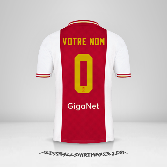 Maillot AFC Ajax 2022/2023 -  votre nom - 0