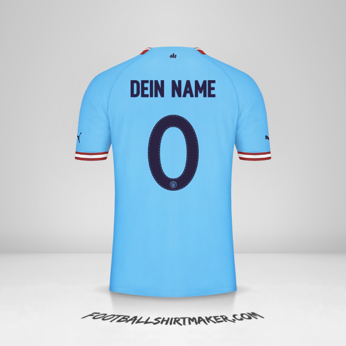 Trikot Manchester City 2022/2023 Cup -  dein name - 0