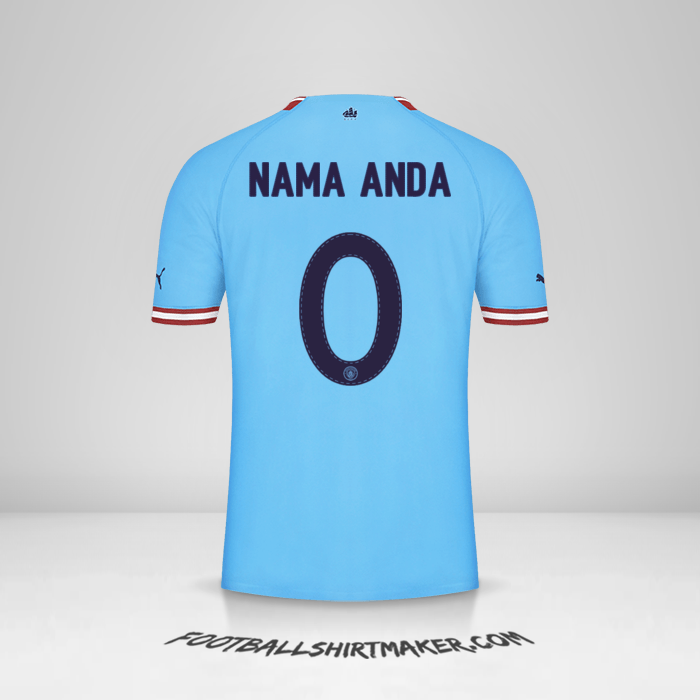 Jersey Manchester City 2022/2023 Cup -  nama anda - 0