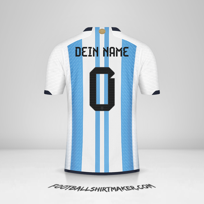 Trikot Argentinien 2022 -  dein name - 0