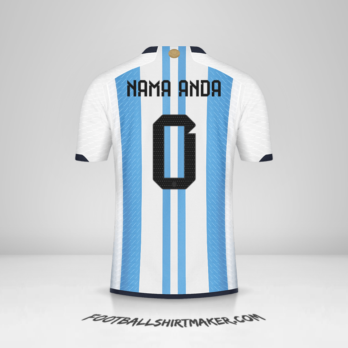 Jersey Argentina 2022 -  nama anda - 0