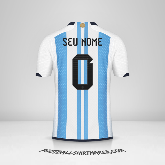 Camisa Argentina 2022 -  seu nome - 0