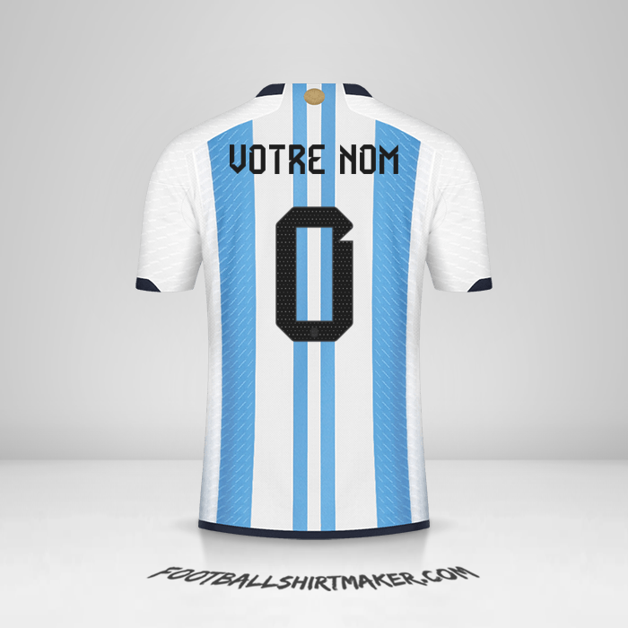 Maillot Argentine 2022 -  votre nom - 0