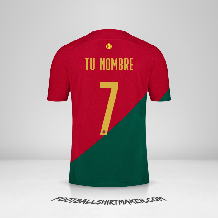 Camiseta Portugal 2022 número 7 tu nombre