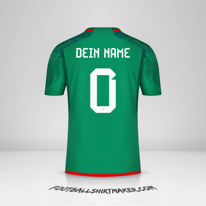 Trikot Mexiko 2022 -  dein name - 0