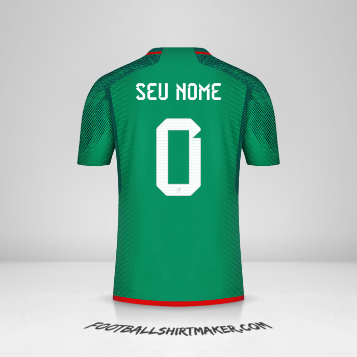 Camisa México 2022 -  seu nome - 0