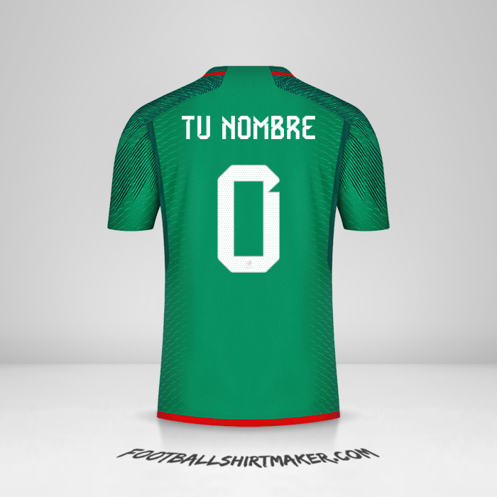 Jersey Mexico 2022 -  tu nombre - 0