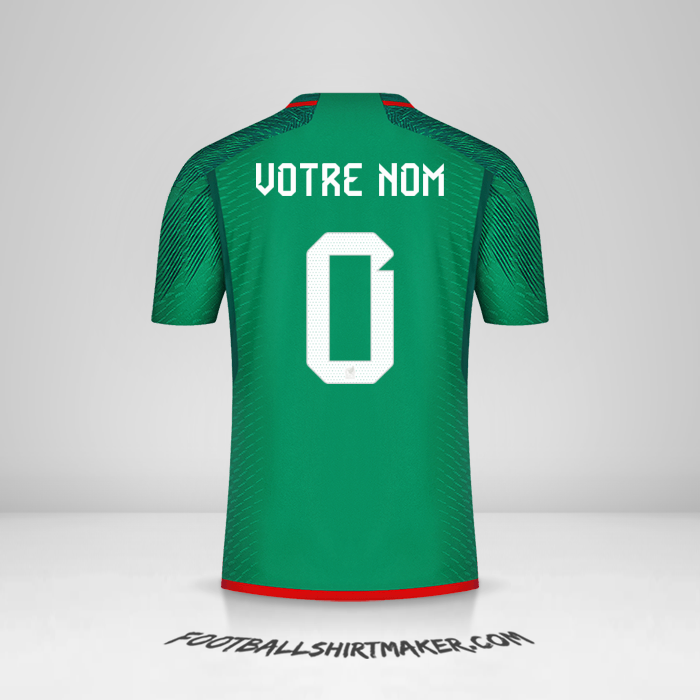 Maillot Mexique 2022 -  votre nom - 0