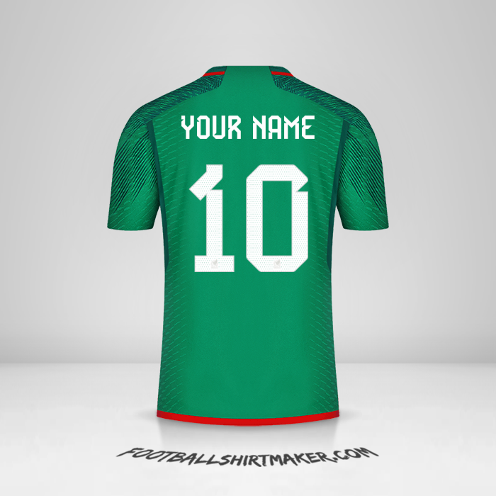 Mexico 2022 shirt number 10 your name