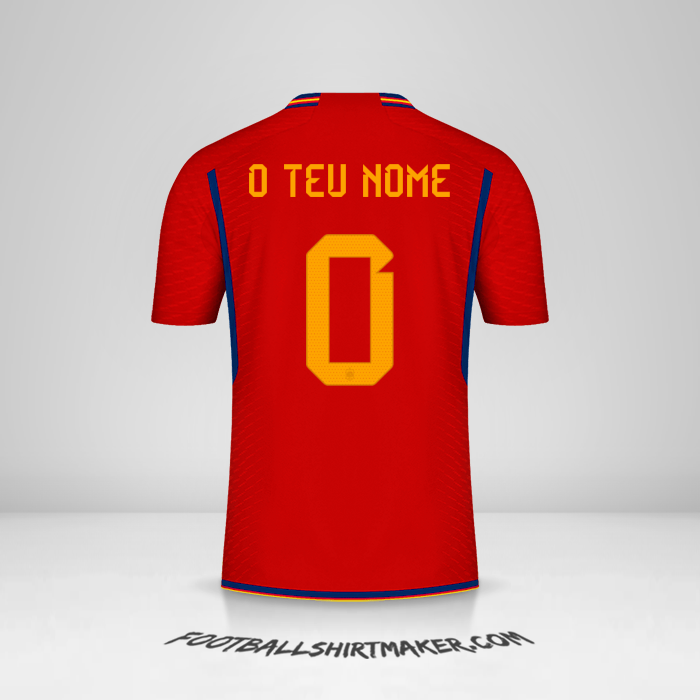 Camisola Espanha 2022 -  o teu nome - 0