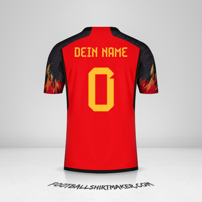 Trikot Belgien 2022 -  dein name - 0