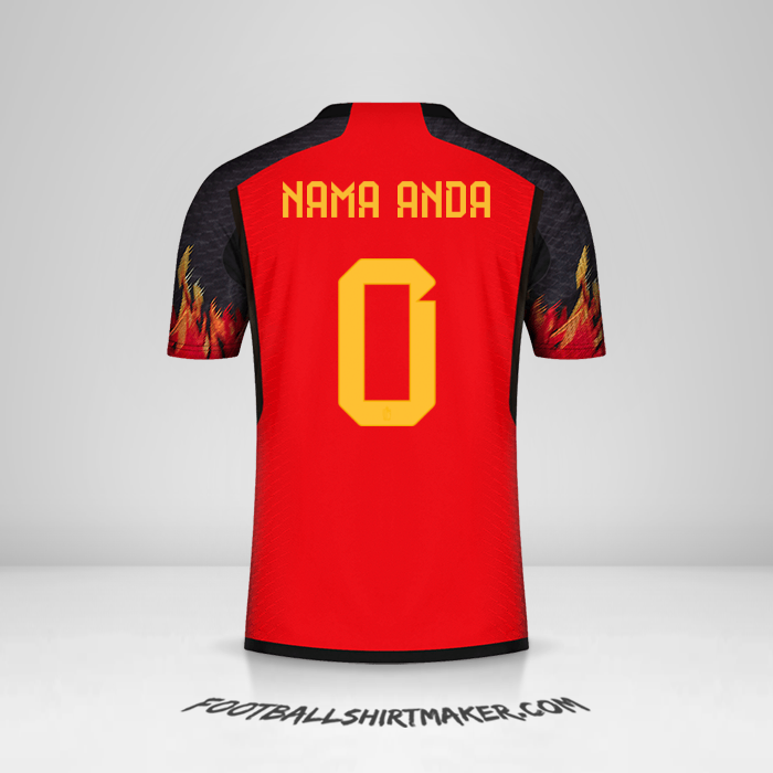 Jersey Belgia 2022 -  nama anda - 0