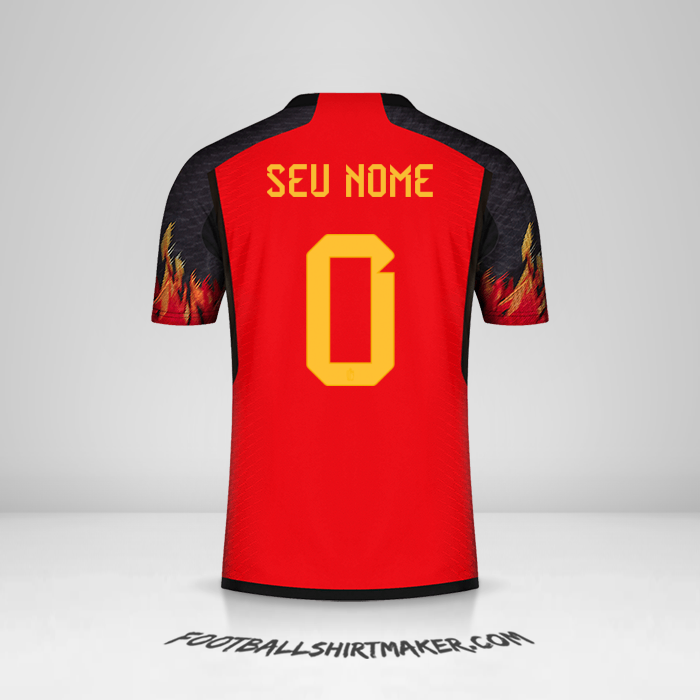 Camisa Bélgica 2022 -  seu nome - 0