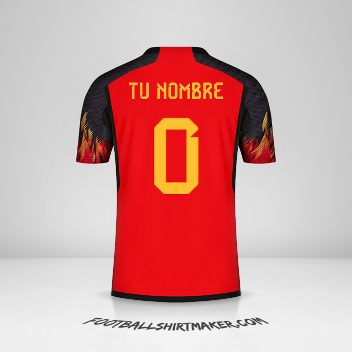 Jersey Belgica 2022 -  tu nombre - 0