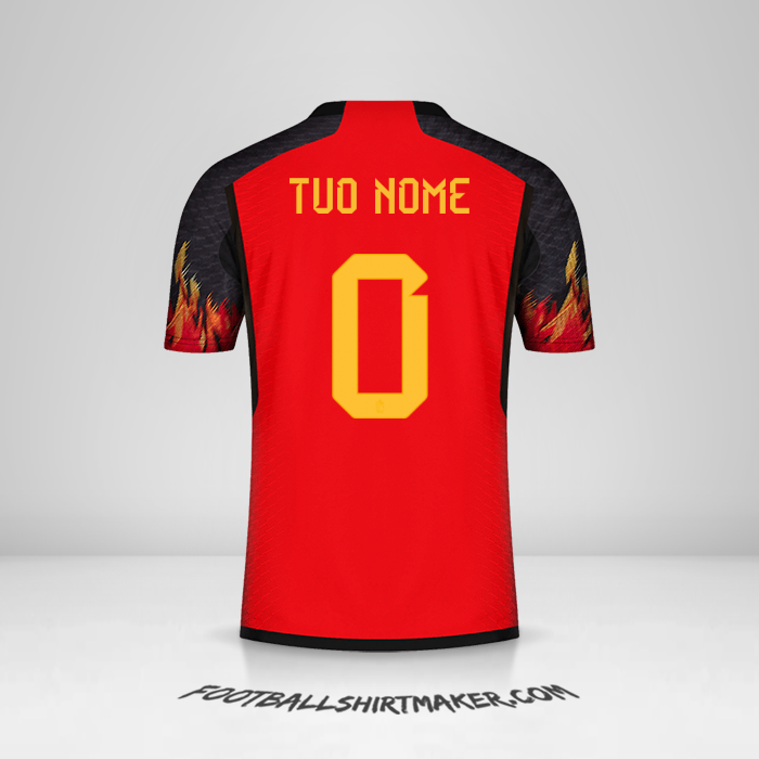 Maglia Belgio 2022 -  tuo nome - 0