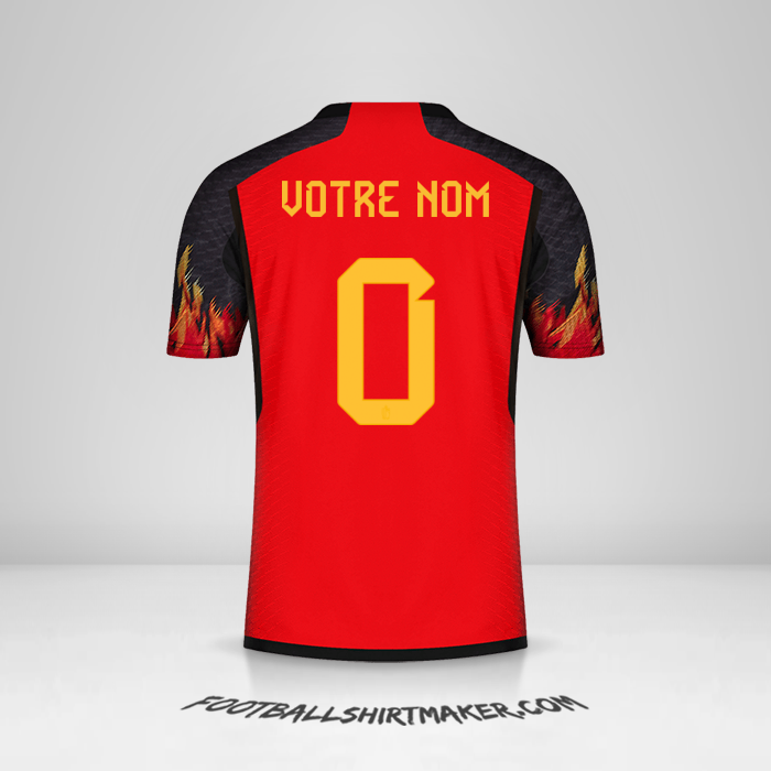 Maillot Belgique 2022 -  votre nom - 0