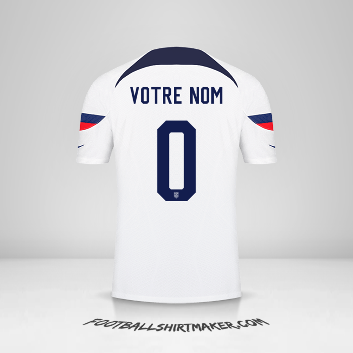 Maillot États-Unis 2022 -  votre nom - 0