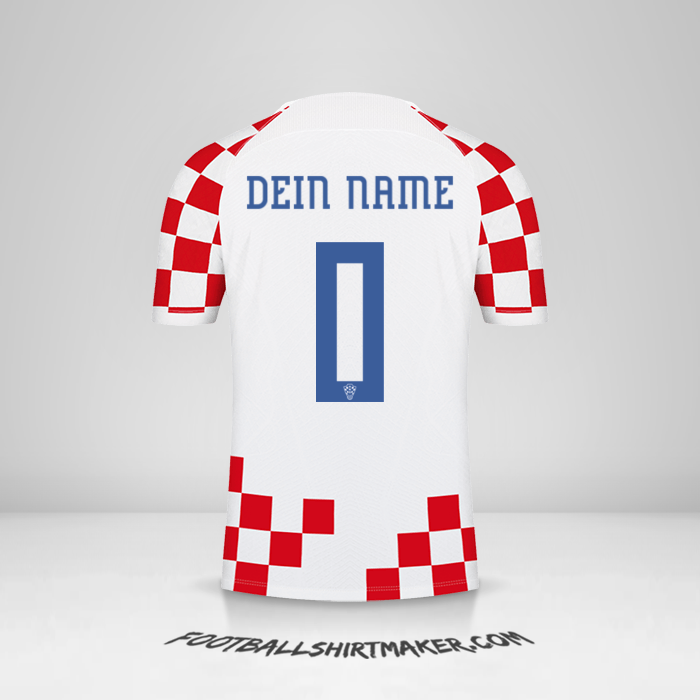 Trikot Kroatien 2022 -  dein name - 0