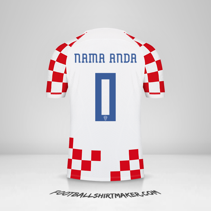 Jersey Kroasia 2022 -  nama anda - 0