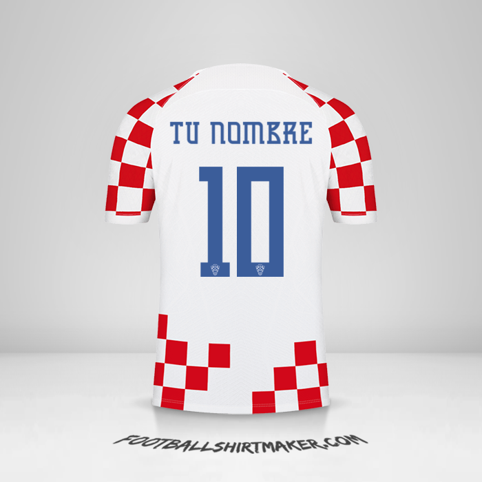 Camiseta Croacia 2022 número 10 tu nombre