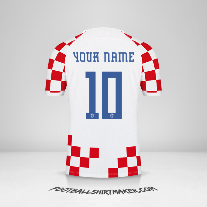 Croatia 2022 jersey number 10 your name