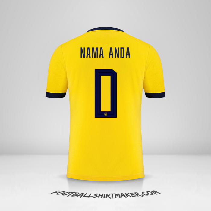 Jersey Ekuador 2022 -  nama anda - 0