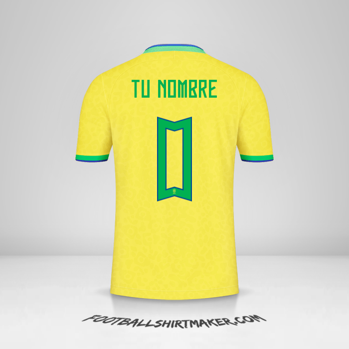 Camiseta Brasil 2022 -  tu nombre - 0