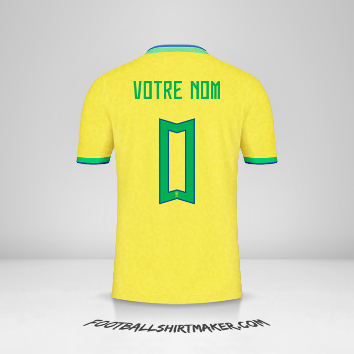 Maillot Brésil 2022 -  votre nom - 0