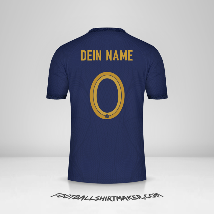 Trikot Frankreich 2022 -  dein name - 0