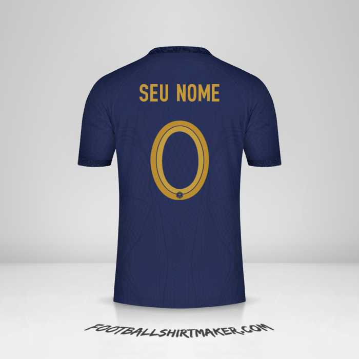 Camisa França 2022 -  seu nome - 0