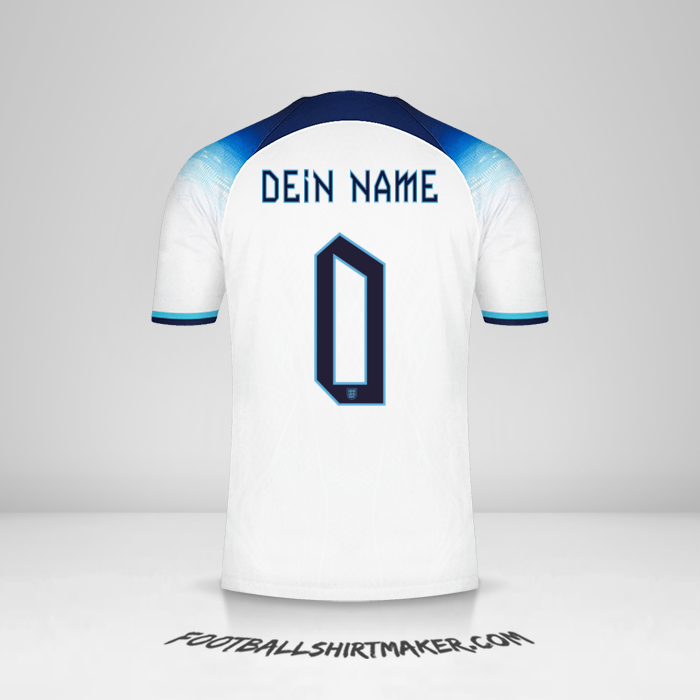 Trikot England 2022 -  dein name - 0