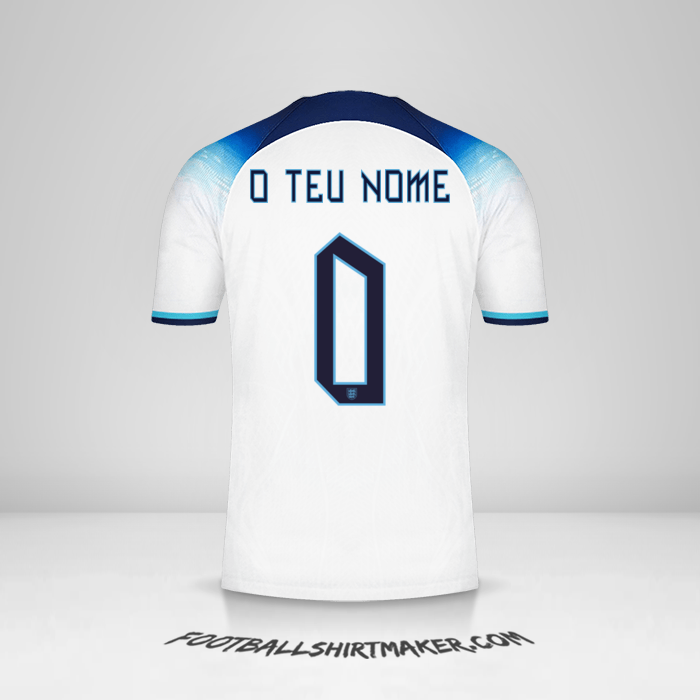 Camisola Inglaterra 2022 -  o teu nome - 0