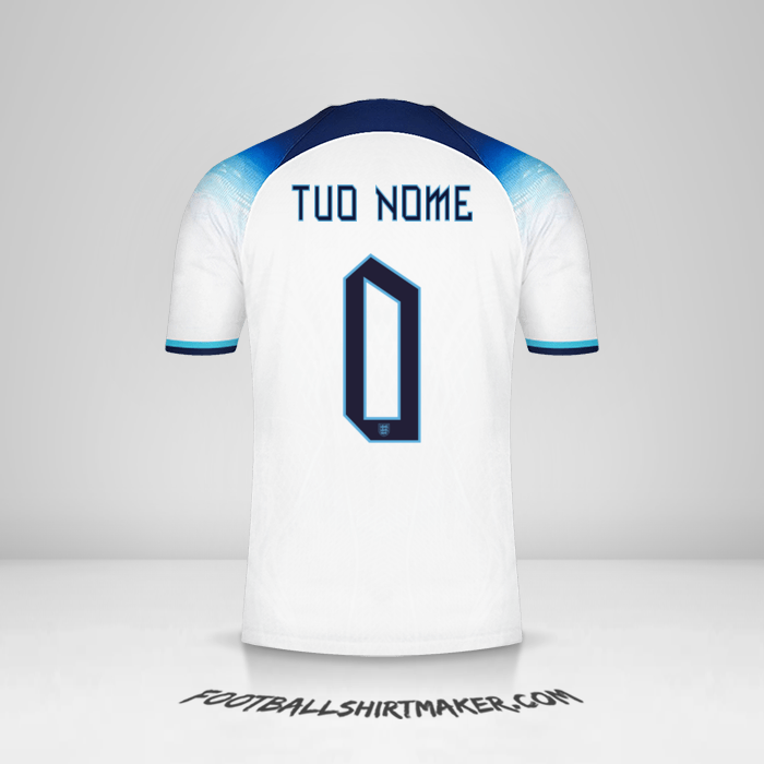 Maglia Inghilterra 2022 -  tuo nome - 0